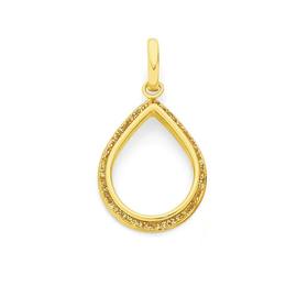 9ct-Gold-Stardust-Glitter-Tear-Drop-Pendant on sale