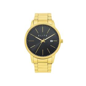 Elite+Mens+Gold+Tone+Watch