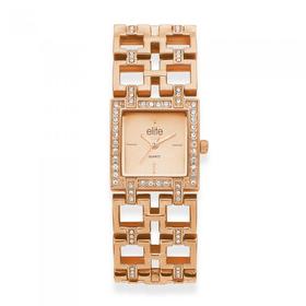 Elite-Ladies-Rose-Tone-Stone-Set-Watch on sale