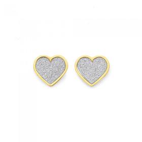 9ct-Gold-Stardust-Glitter-Stud-Earrings on sale