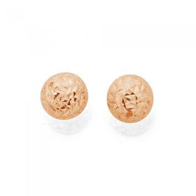 9ct-Rose-Gold-6mm-Ball-Stud-Earrings on sale