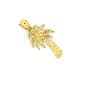 9ct-Gold-Palm-Tree-Pendant on sale