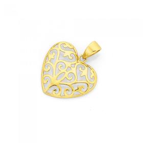 9ct-Gold-Heart-Pendant on sale