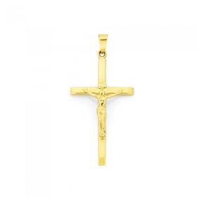 9ct-Gold-40mm-INRI-Crucifix on sale