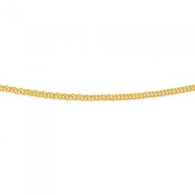 9ct+Gold+50cm+Solid+Double+Curb+Chain