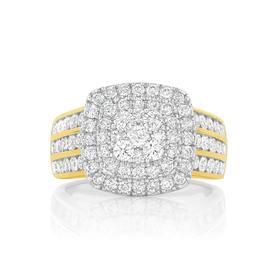 LIMITED+EDITION+9ct+Gold+Diamond+Dress+Ring