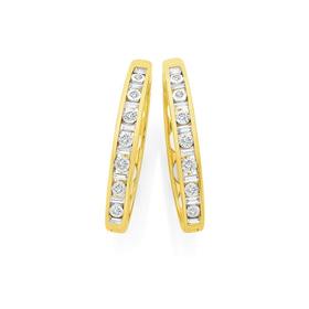 9ct-Gold-Diamond-Huggie-Hoop-Earrings on sale