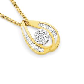 9ct-Gold-Diamond-Pendant on sale