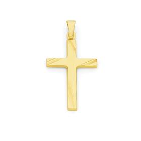 9ct-Gold-Polished-Cross-Pendant on sale