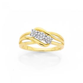 9ct-Gold-Diamond-Trilogy-Dress-Ring on sale