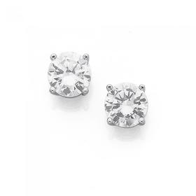 Sterling-Silver-8mm-CZ-Studs-With-Scroll-Work on sale