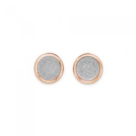 9ct-Rose-Gold-Stardust-Glitter-Studs on sale