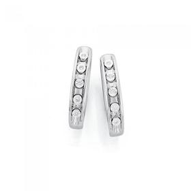 9ct-White-Gold-Diamond-Hoops on sale