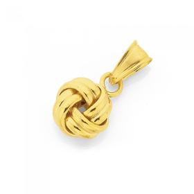 9ct-Gold-9mm-Double-Knot-Pendant on sale