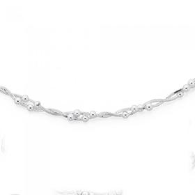 Sterling-Silver-Serpentine-Twist-Ball-Necklet on sale