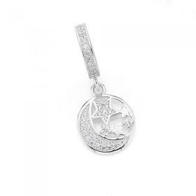 Sterling-Silver-Your-Story-CZ-Moon-Stars-Drop-Bead on sale