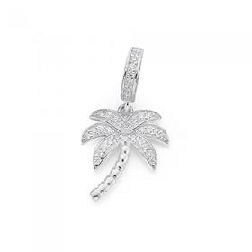 Sterling-Silver-Your-Story-CZ-Palm-Tree-Drop-Bead on sale