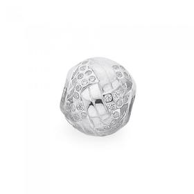 Sterling-Silver-Your-Story-CZ-Weave-Ball-Bead on sale