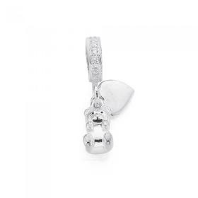 Sterling-Silver-Your-Story-CZ-Teddy-Heart-Drop-Bead on sale