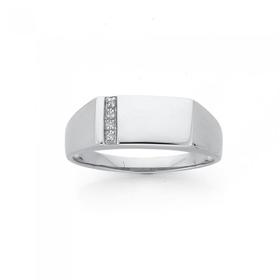 Sterling-Silver-CZ-Vertical-Line-On-Side-Ring on sale