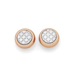 9ct-Rose-Gold-Stardust-Glitter-Stud-Earrings on sale