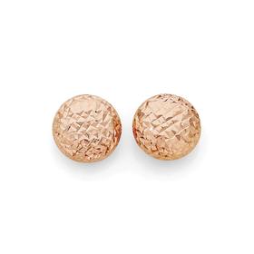 9ct-Rose-Gold-Button-Stud-Earrings on sale