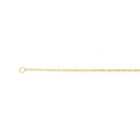 9ct+Gold+45cm+Solid+Cable+Chain