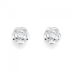 Sterling-Silver-Rose-Studs on sale