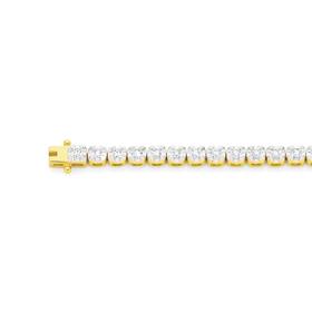 9ct-Gold-Diamond-Tennis-Bracelet on sale