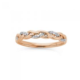 9ct-Rose-Gold-Diamond-Stacker-Ring on sale