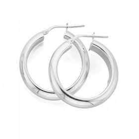 Silver-20mm-6mm-Half-Round-Hoop-Earrings on sale