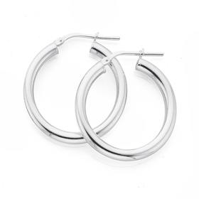 Silver-3X20mm-Tube-Hoop-Earrings on sale