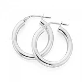 Silver-3X15mm-Plain-Tube-Hoop-Earrings on sale