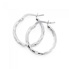 Silver-15mm-Satin-Shiny-Hoops on sale