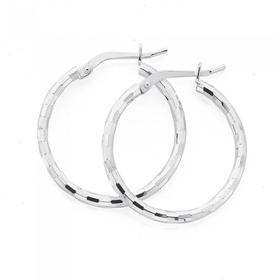 Silver-20mm-Satin-Shiny-Hoops on sale