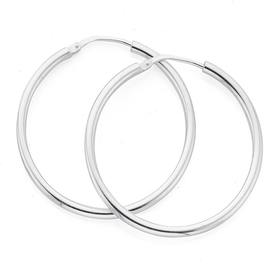 Silver-30mm-2mm-Gypsy-Hoop-Earrings on sale