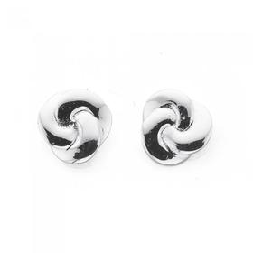 Silver-Small-Knot-Stud-Earrings on sale