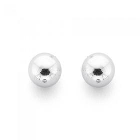 9ct-White-Gold-5mm-Ball-Studs on sale