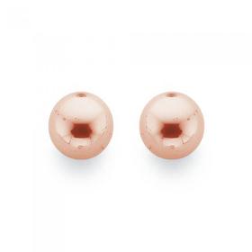 9ct-Rose-Gold-6mm-Ball-Studs on sale