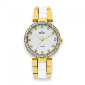 elite+Ladies+Gold+Tone+Watch