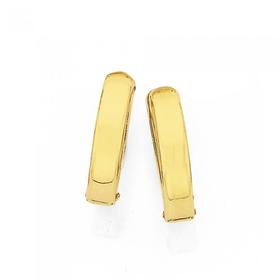 9ct+Gold+Polished+Huggie+Earrings