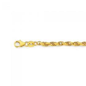 9ct-Gold-19cm-Triple-Oval-Belcher-Bracelet on sale