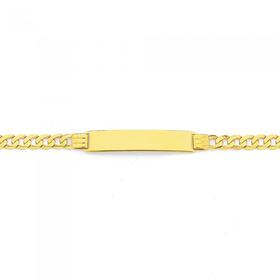 9ct-Gold-19cm-Solid-Curb-ID-Bracelet on sale