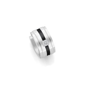 MY-Steel-Black-Line-CZ-Earring on sale