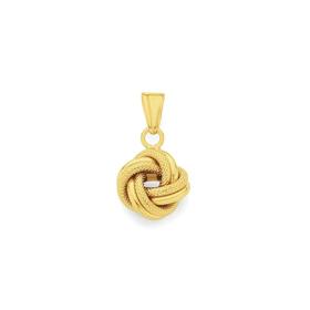 9ct+Gold+Double+Knot+Pendant