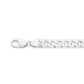 Italian-Made-Silver-21cm-Flat-Curb-Bracelet on sale