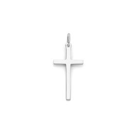 Silver+Plain+Cross+Pendant