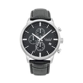 Elite+Mens+Silver+Tone+Watch