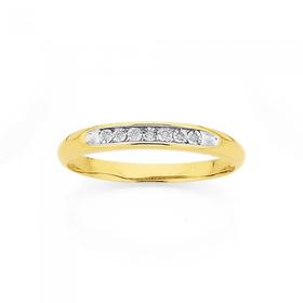 9ct+Gold+Diamond+Band