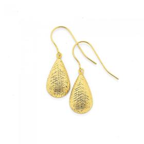 9ct-Gold-Pear-Hook-Drop-Earrings on sale